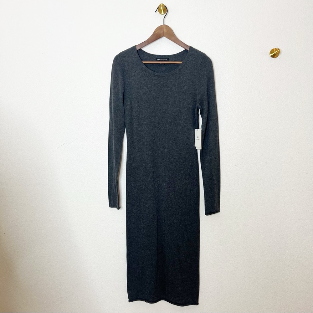 Something Navy NWT 100% Cotton Grey Sweater Dress Size S
